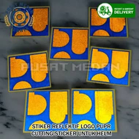 Stiker Logo PUPR Reflektor Scothlite 5.5x5.5cm Cutting Sticker Stiker Helm Stiker Proyek Stiker PUPR