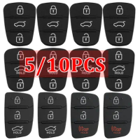 5/10PCS Replacement 3 Buttons Remote Key Fob Case Rubber Pad For Hyundai I10 I20 I30 IX35 Kia K2 K5 Rio Sportage Flip Key Parts