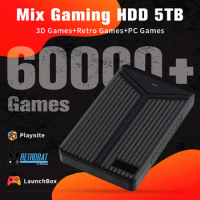 3A/Retro Game Console Gaming HDD With 60000+ Games For PS4/PS3/PS2/Wii/WiiU/Gamecube/Sega Saturn Retrobat&amp;Playnite&amp;Launchbox