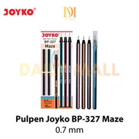 Pulpen 0.7mm Joyko BP-327 Maze Hitam / Bolpen / Ballpoint 0.7mm Joyko BP-327 Maze Hitam
