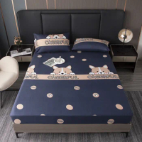 Printed washed cotton single-layer bed sheet, home dormitory, hotel bed sheet, protective cover, bed