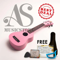 FULLSET UKULELE MANDALIKA SOPRANO PINK MURAH - HOPE ONE