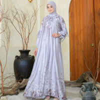 Gamis Wanita Terbaru Ciara | Dress Muslim Premium Motif Bunga Busui Friendly