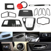 Soft Carbon Fiber Interior Accessories Kit Cover Trim For BMW 3 Series E90 E92 2005-2012 14pcs Interior Whole Kit
