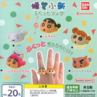 Bandai Genuine Crayon Shin-chan Gashapon Toys Ring Series Anime Figures Nohara Shiro Buriburizaemon 