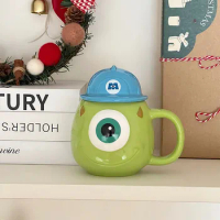 Disney Monsters Mike Sulley Action Figure Toys Milk Cup Cute Disney Mike Coffee Mug Cup Ceramic Mugs Kids Gifts