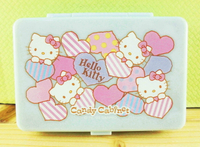 【震撼精品百貨】Hello Kitty 凱蒂貓 KITTY飾品盒附鏡-藍心 震撼日式精品百貨