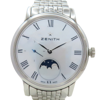 【二手名牌BRAND OFF】ZENITH 真力時 母貝錶盤 不鏽鋼 Elite Ultra Thin 腕錶 03.2320.692