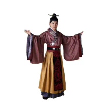 Ancient Chinese Male Hanfu embroidered Han Dynasty Emperor General clothing film TV cosplay costme Drama Film TV stage wear