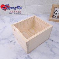 Kotak Kayu Kecil 2004 / Pine Wood Vase 2004 / box (16cm x14cm x9.5cm) Garden Home