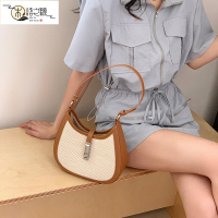 【台灣公司貨】法式小眾月牙包女新款腋下包高級感單肩斜挎馬鞍包真皮通勤包
