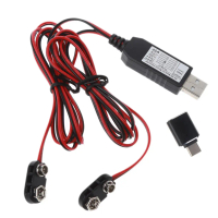 Bộ khử pin, 6F22, 9V, Thay thế pin 9-Volt của bạn bằng bộ chuyển đổi USB / Type C, Nguồn điện cho Đồ