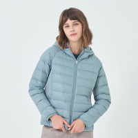 GIORDANO 女裝輕羽絨連帽外套 - 49 鉛綠