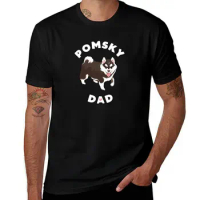 Pomsky Dad for Pomsky Dog's Daddy T-Shirt korean fashion vintage anime shirt graphics mens white t s