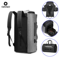 OZUKO Backpack Man Travel Bag Multifunction Men Suit Storage Large Capacity Luggage Handbag Male Waterproof Travel Duffel Bag