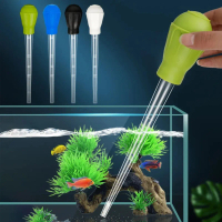 A Boutique  Manual Aquarium Gravel Cleaning Straw Fish Tank Water Changer Aquarium Clean Pipette Dro