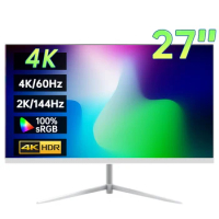 27 Inch 4K 144Hz UHD Monitor 3840*2160P 100%sRGB Ultra Narrow Bezel Desktop Display IPS Screen With HDMI/DP For Design Drafting