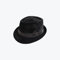 Houseofcuff Topi Fedora Hat  BLACK FEDORA HAT CORDUROY