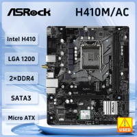 Asrock H410M/ac Motherboard LGA 1200 Intel H410 2×DDR4 PCI-E 3.0 Micro ATX Supports 10th Gen Core i5-10400F i9-10900F cpu
