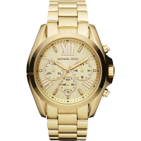 Michael Kors 羅馬假期三眼計時腕錶 母親節送禮-金 MK5605