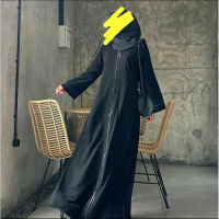 Abaya hitam polos Gamis jetblack saudi Baju Muslimah Hitam