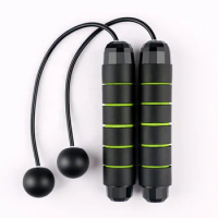 Skipping Rope with Ball Bearings Rapid Speed Jump Rope Cable and Memory Foam Handles