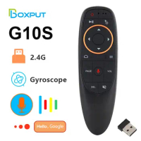 G10S Air Mouse Voice Remote Control 2.4G Wireless Gyroscope IR Learning for H96 MAX X88 PRO X96 MAX Android TV Box