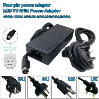 TV LCD Power Adaptor DC12v 5a 12v 6a 12v 8a 24v 2a 24v 3a 24v 5a 4pin adapter VCR Adapter 24V3A four