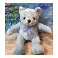 【TEDDY HOUSE 泰迪熊】泰迪熊玩偶軟毛小泰迪熊藍色