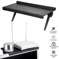 TV Top Shelf for Cable Box Computer Monitor Screen Caddy Top Shelf Mount Router Storage Rack Holder Office Desk Storage