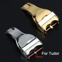 High Quality Watch Band Buckle For Tudor Rubber Strap 18mm Stainless Steel Folding Clasp Metal Button Watch Accessories Withlogo