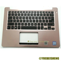 YUEBEISHENG New Original For DELL Inspiron 13 5370 5000 V5370 Palmrest US Keyboard Upper Case Cover Rose