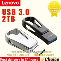 Lenovo Mini USB Flash Drive 2TB High Speed 1TB Pen Drive 128GB 256GB 512GB USB Memory For Windows 11 10 9 8 with Gift Key chain