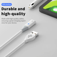 Stylus Charging Line USB A/Type-C Dedicated Charging Line Male To Female Extension Plug and Play for Apple Pencil Generation 1