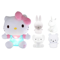 【芽比兔】Hello Kitty幼兒安撫絨毛音樂啟蒙故事機 加購矽膠套組合(故事機/安撫玩具/凱蒂貓)