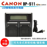 【199超取免運】樂華@攝彩@LCD雙槽高速充電器 Canon BP-511 液晶螢幕電量顯示 可調高低速雙充AC快充 BP511【全壘打★APP下單 跨店最高20%點數回饋!!】