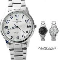 Valentino范倫鐵諾 立體波浪紋數字美學不鏽鋼手錶對錶 原廠公司貨 柒彩年代【NE996】單支