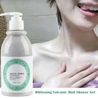 High Quality Whitening Volcanic Mud Shower Gel Deep Body Care Wash Skin Clean Moisturizing Exfoliating 260ML