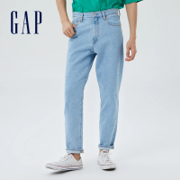 【GAP】男裝 淺色寬鬆牛仔褲 輕透氣系列-淺藍色(819663)