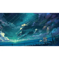 Shooting Star Game DTCG Playmat Table Mat Size 60X35 cm Mousepad Play Mats Compatible for Digimon TCG CCG RPG MTG MGT