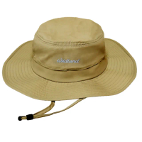 【Wildland 荒野】中性抗UV 透氣網遮陽圓盤帽.防曬帽.休閒帽.大盤帽(WH1051-163 沙色)