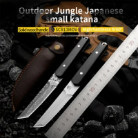 HUANGFU Outdoor knife High hardness wilderness Bowie knives fixed blade rescue knife mini knife gift