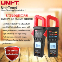 UNI-T UT202S UT202BT Smart AC Clamp Meter Full gear anti-burning true effective value 600A electrician universal multimeter