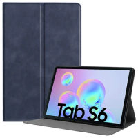 Two Folding Design TPU+PU Leather Case Smart Cover for Samsung Galaxy Tab S6 10.5 2019 T860 T865 Tablet+Stylus
