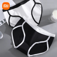 Xiaomi 3Pcs Solid Color Pure Cotton Panties V-Waist Female Breathable Comfortable Soft Intimates Skin Friendly Cozy Underpants