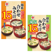 【日本升屋】15食入綜合即食味噌湯 原味/減鹽 300g