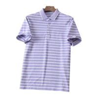 Give back to the cow! Leak detection benefits! Cut label polo shirt Men's original summer business stripe casual short sleeved