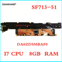 DA0ZDSMBAF0 Motherboard For Acer Swift Spin 7 SP714-51 SF713-51 mainboard NBGKP11006 With i5 i7 CPU 8GB RAM Test OK