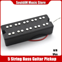 Sealed Open Humbucke Pickup Ceramic Magnet Bass Guitar Pickup Suitable for 5-String Double Loop 2-Hole Neck Bridge Bass Pickup