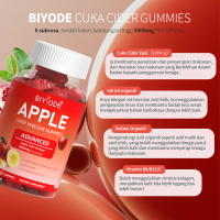 60 Gummies Apple Cider Vinegar Supplement: 5000mg Per Serving with Vitamin B9/B12 Health Capsules Su